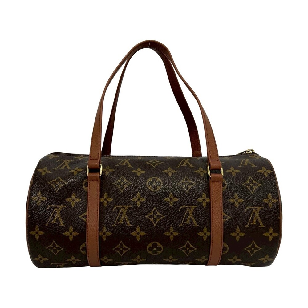 LOUIS VUITTON Brown Monogram Leather Papillon 30 Boston Bag - Picture 3 of 9